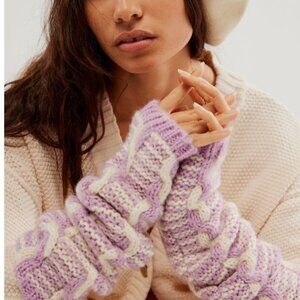 Free People, Mariella Cable Knit Arm Warmers, One Size